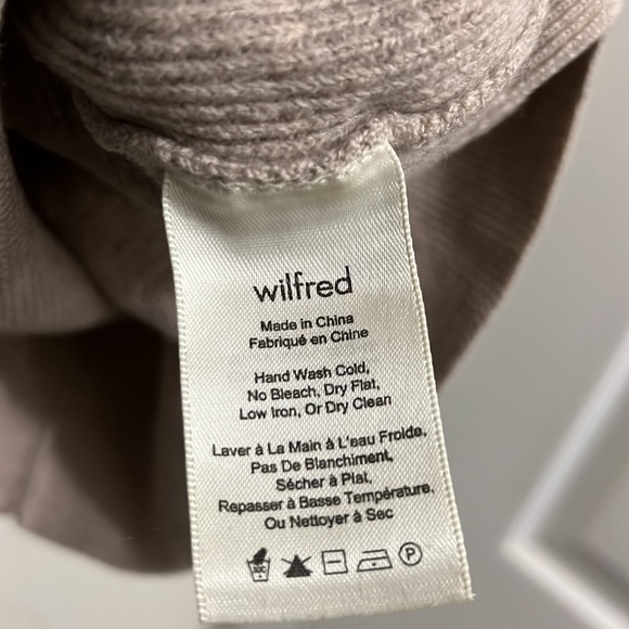 Aritzia Wilfred Rebecca Cropped 100% Wool Sweater Size Small - Picture 5 of 13